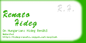 renato hideg business card