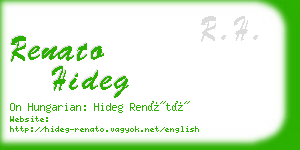 renato hideg business card